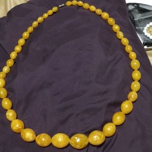 AMBER yolk graduated necklace. Not heat processed it’s raw